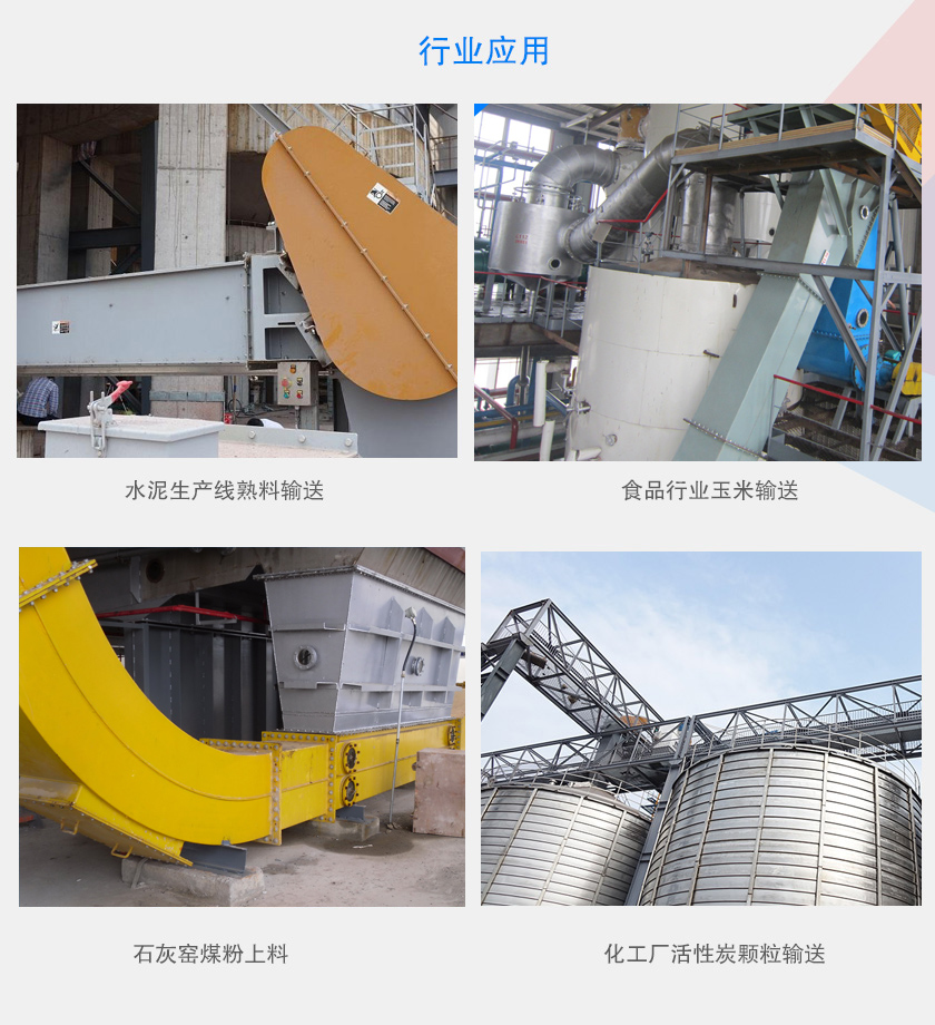 可以水平、傾斜或垂直布置，主要用于水泥、食品、化工、煤炭等行業(yè)